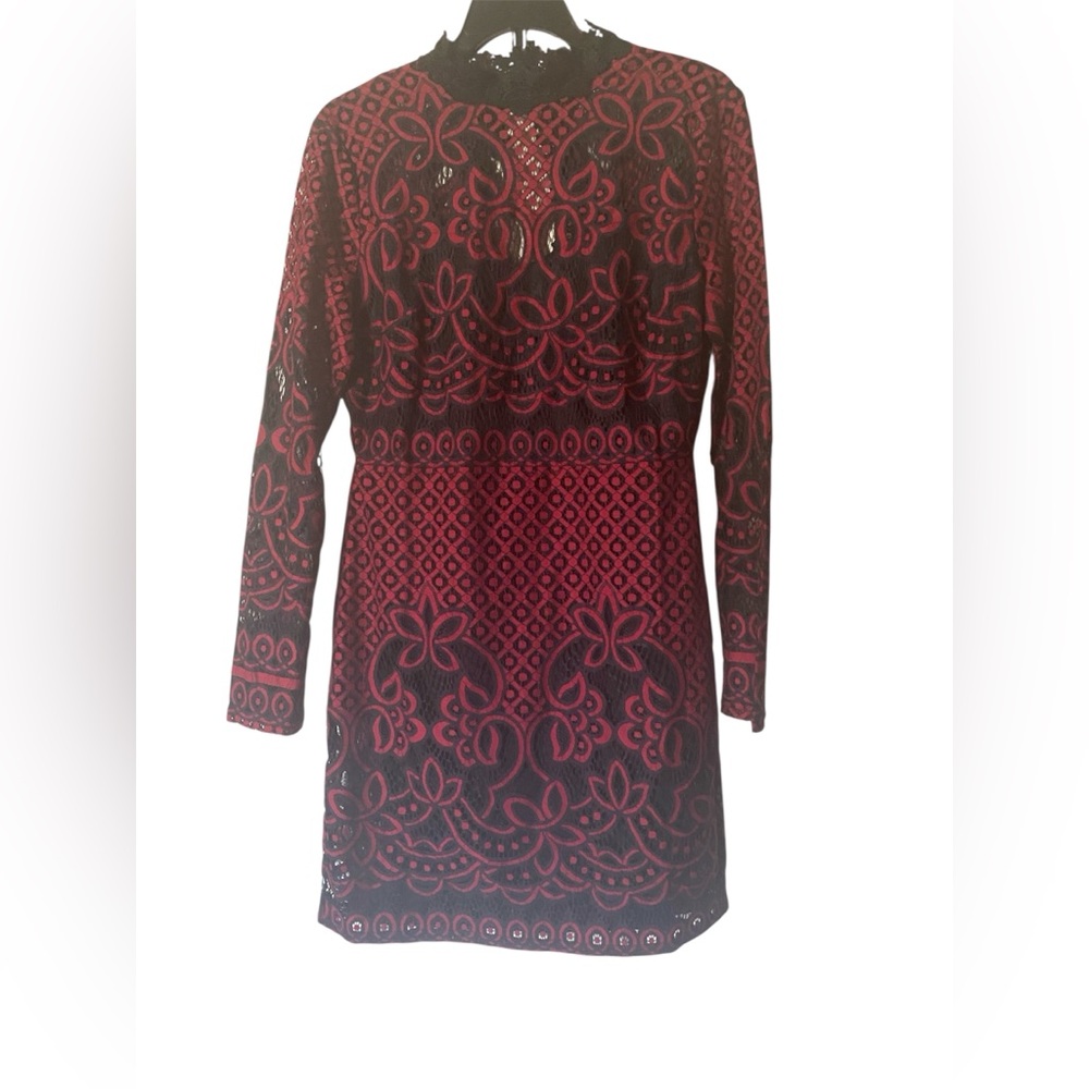 Jealous Tomato M Black and Pink Patterned Dress NWOT